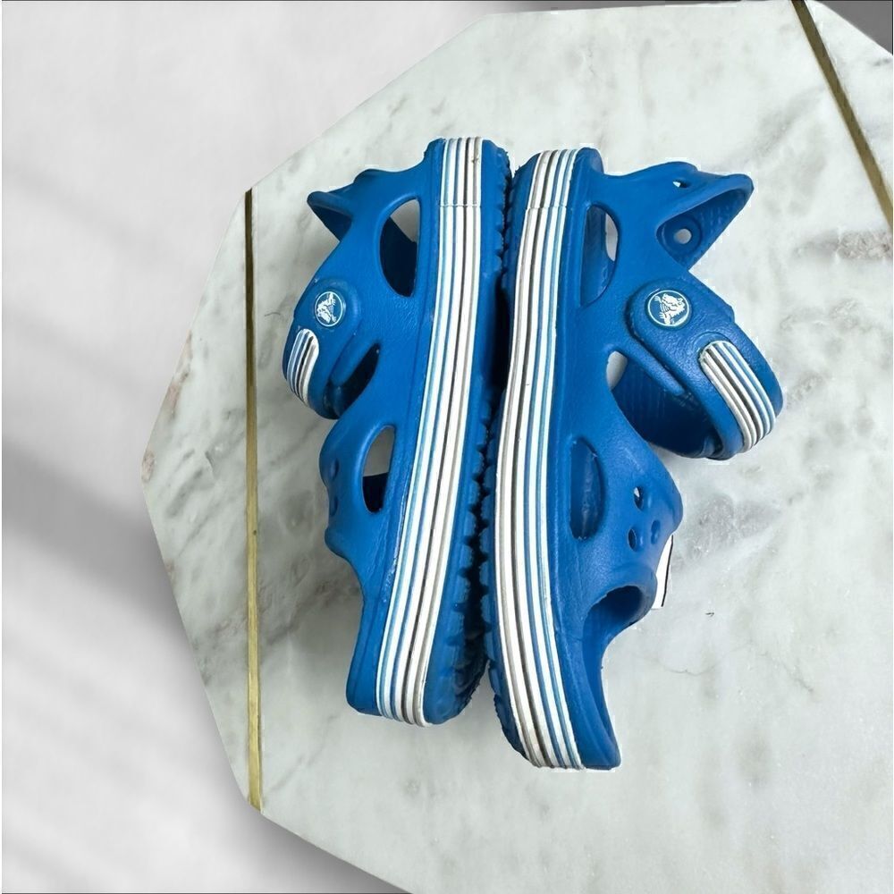 CROCS Toddler Kids Childrens Crocband Sandals Blue size 12C - Picture 11 of 16